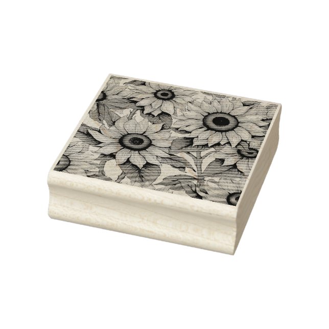 Sonnenblume-Briefmarke Gummistempel (Stempel)