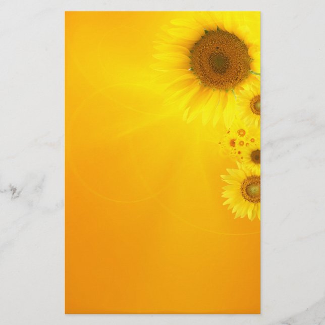 Sonnenblume Briefpapier (Vorderseite)