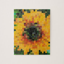 Sonnenblume Bright Floral Pixel Art Puzzle