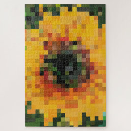Sonnenblume Bright Floral Pixel Art Puzzle
