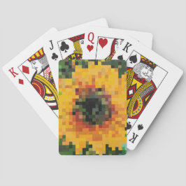 Sonnenblume Bright Floral Pixel Art Spielkarten