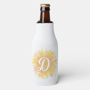 Sonnenblume Buchstabe D Vorname Monogramm Initiale Flaschenkühler
