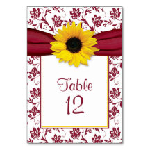 Sonnenblume Burgundy Blumenmuster Hochzeit
