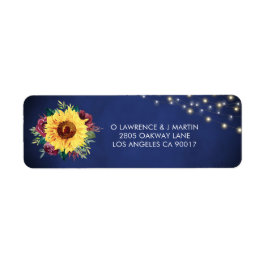 Sonnenblume Burgundy Rose Light Navy Hochzeitadres