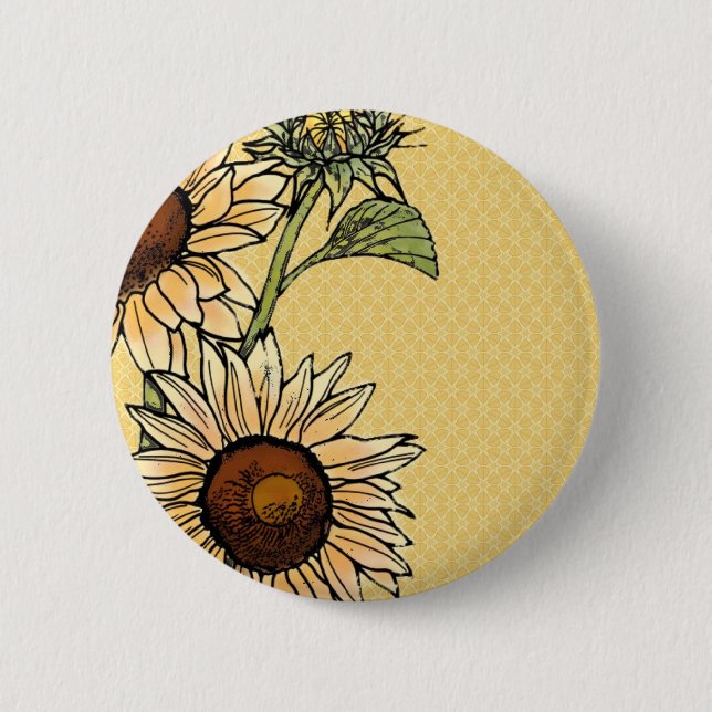 Sonnenblume Button (Vorderseite)
