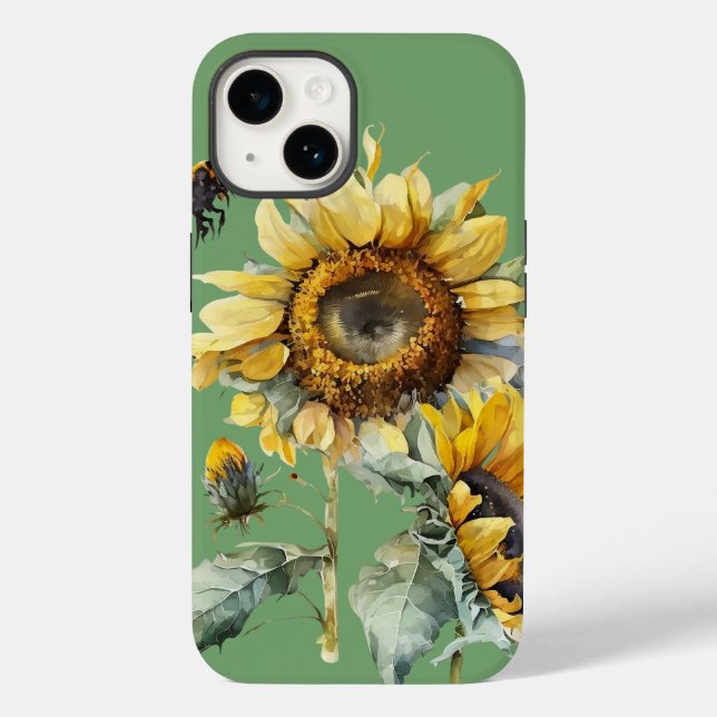 Sonnenblume Case-Mate iPhone Hülle (Rückseite)