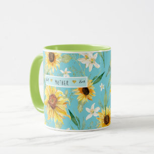 Sonnenblume Citrus Blossom Beste Mutter je Herz Tasse