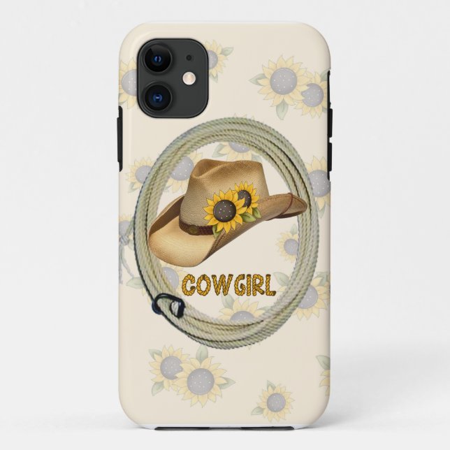 "Sonnenblume-Cowgirl-" Western IPhone 5 Fall Case-Mate iPhone Hülle (Rückseite)