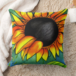 Sonnenblume Crayola Kunstvoll wandern Elegant Stil Kissen