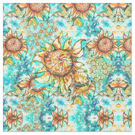 Sonnenblume Craze farbenfrohe Sommermuster für Sie Stoff