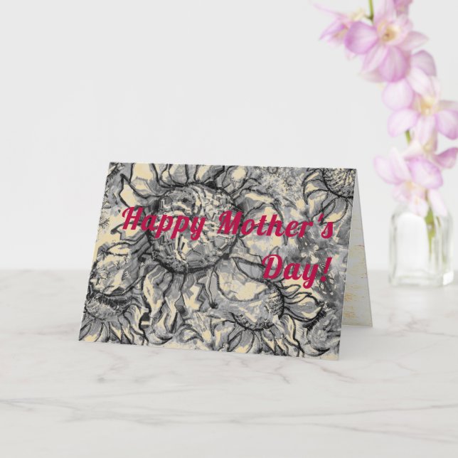 Sonnenblume Craze farbenfrohe Sommermuster Karte (Orchidee)