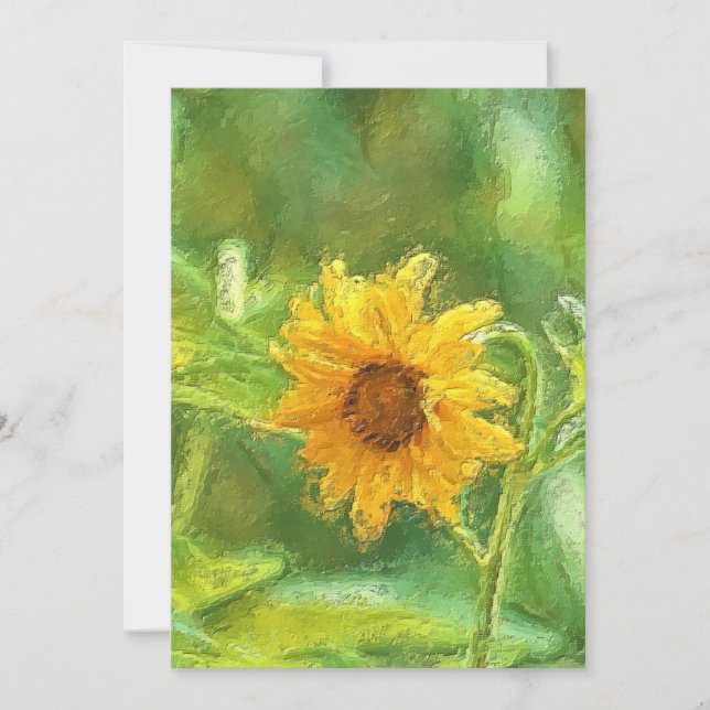 Sonnenblume Danke Ankündigung (Vorderseite)