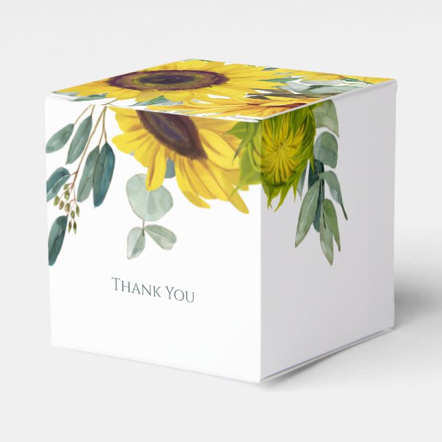 Sonnenblume Danke Geschenkschachtel (Vorderseite)