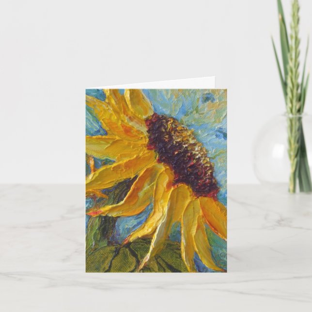 Sonnenblume Danke-Karte Dankeskarte (Vorderseite)