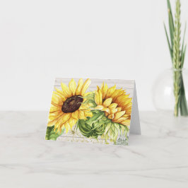 Sonnenblume danken Ihnen oder löschen Anmerkung Karte