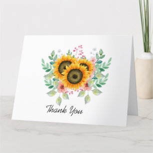 Sonnenblume Dankeskarte