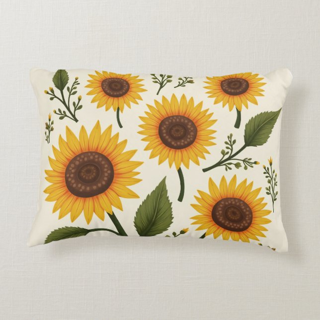 Sonnenblume Dekokissen (Rückseite)