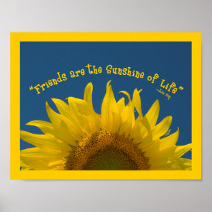 Sonnenblume der Freundschaft Poster