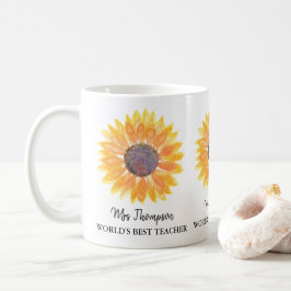 Sonnenblume der personalisierten Welt Kaffeetasse