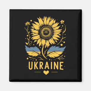 Sonnenblume der Ukraine Ich stehe mit der Ukraine Magnet
