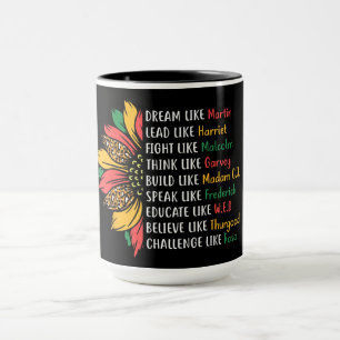Sonnenblume des Erbes: Träume, Führen, Glauben Tasse