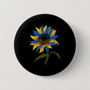 Sonnenblume Die ukrainische Flagge steht mit der U Button