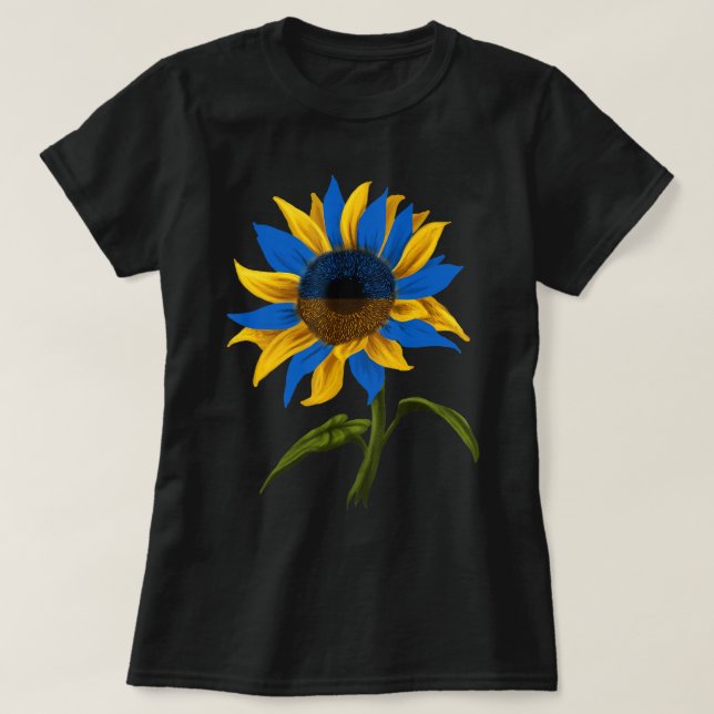 Sonnenblume Die ukrainische Flagge steht mit der U T-Shirt (Design vorne)