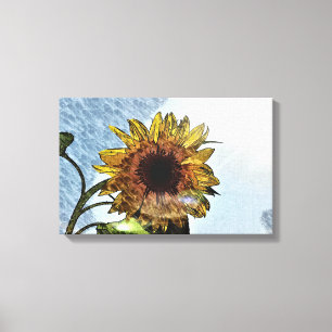 Sonnenblume Digitale Moderne Kunst Leinwanddruck