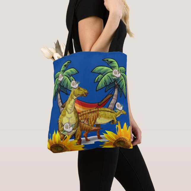 Sonnenblume Dinosaur Tote Tag (Von Nahem)