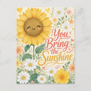 Sonnenblume: Du bringst den Sonnenschein Postkarte