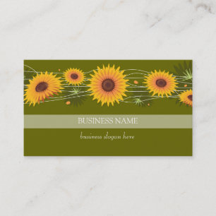 Sonnenblume-dunkles Hintergrund-Geschäft Visitenkarte