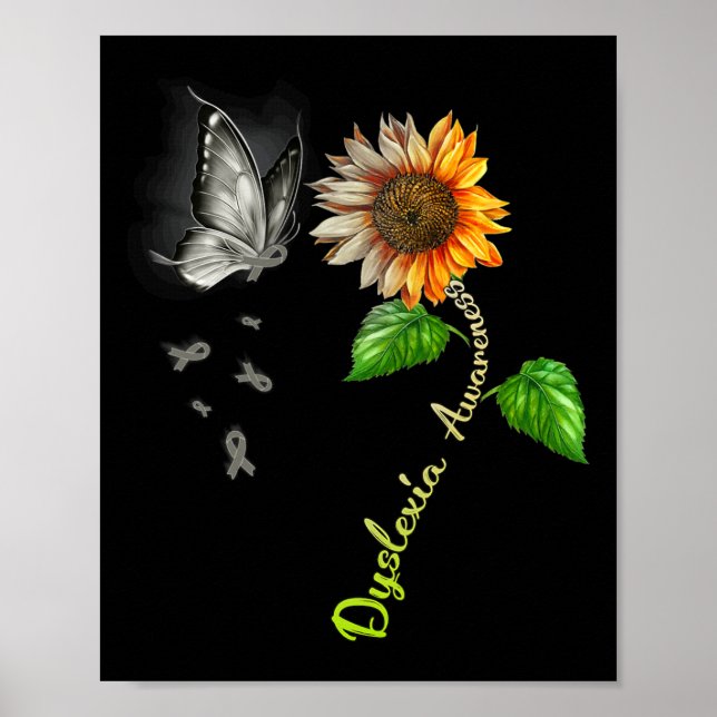 Sonnenblume Dyslexie Bewusstsein Poster (Vorne)