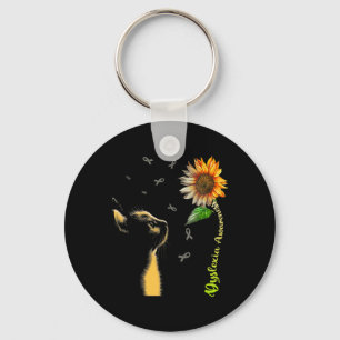 Sonnenblume Dyslexie Bewusstsein Schlüsselanhänger