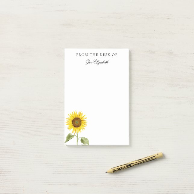 Sonnenblume Eigene Blütenbezeichnung Fügen Sie Ihr Post-it Klebezettel (Auf Schreibtisch)