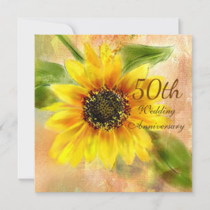 Sonnenblume Einladung zum 50. Hochzeitstag