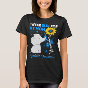 Sonnenblume Elefant ich trage Blau für meine Mama T-Shirt