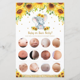 Sonnenblume Elephant Baby Bump oder Bierbauch Game