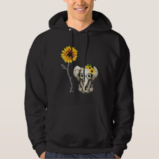 Sonnenblume Elephant Gift Friend Niedlich Elephant Hoodie