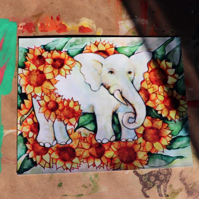 Sonnenblume Elephant Poster (Von Creator hochgeladen)