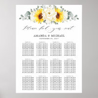 Sonnenblume Elfenbein-Blumenmuster Hochzeitskarte