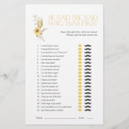 Sonnenblume Er sagte, sie sagte Boho Brautparty Ga