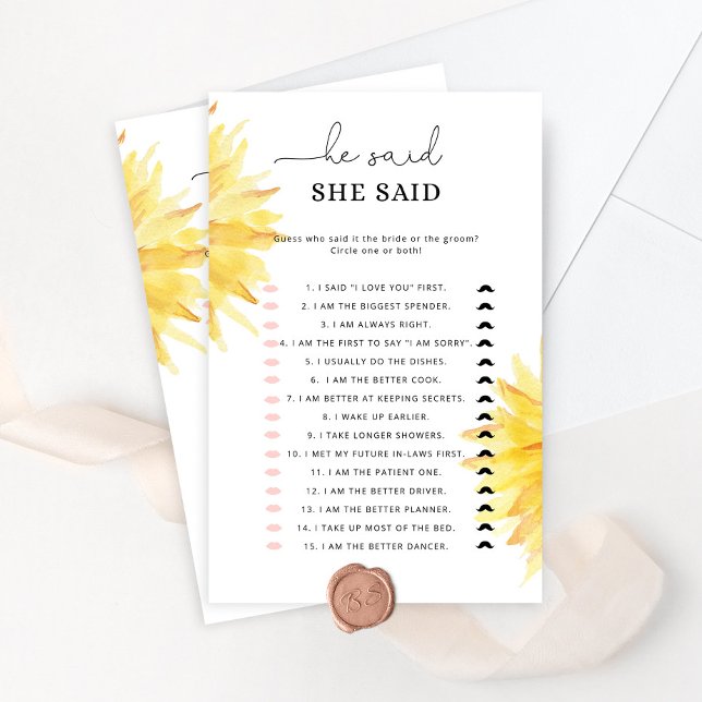 Sonnenblume Er sagte, sie sagte Brautparty (Von Creator hochgeladen)