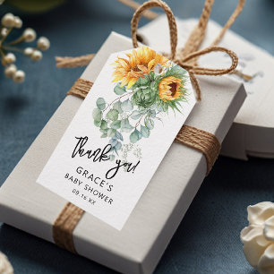 Sonnenblume Eucalyptus Greenery Baby Duwer Gefalle Geschenkanhänger