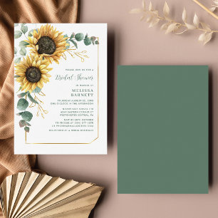 Sonnenblume Eukalyptus Bridal Dusche Einladung