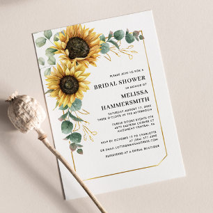 Sonnenblume Eukalyptus Bridal Dusche Einladung