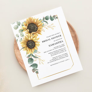 Sonnenblume Eukalyptus Bridal Dusche Einladung