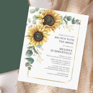 Sonnenblume Eukalyptus Bridal Dusche Einladung