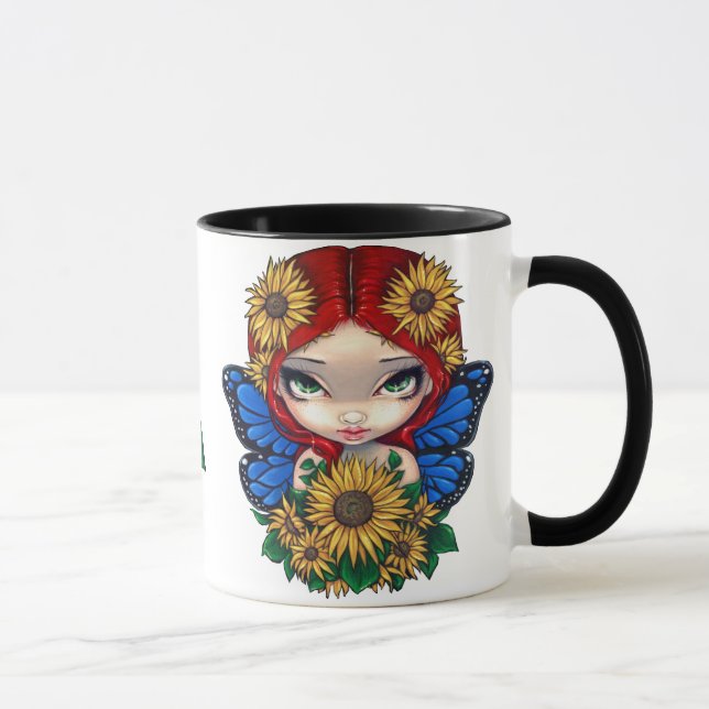 Sonnenblume-Fee mit der Sonnenblume-Tasse Tasse (Rechts)
