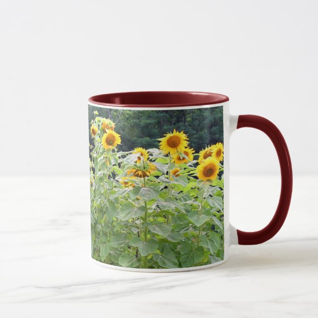 Sonnenblume-Feld Tasse (Rechts)
