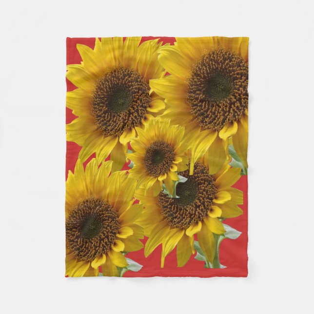 Sonnenblume Fleece Blanket (Vorderseite)
